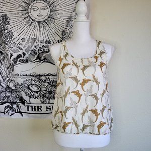 SZ 2 H&M Crocodile Tank Top Blouse